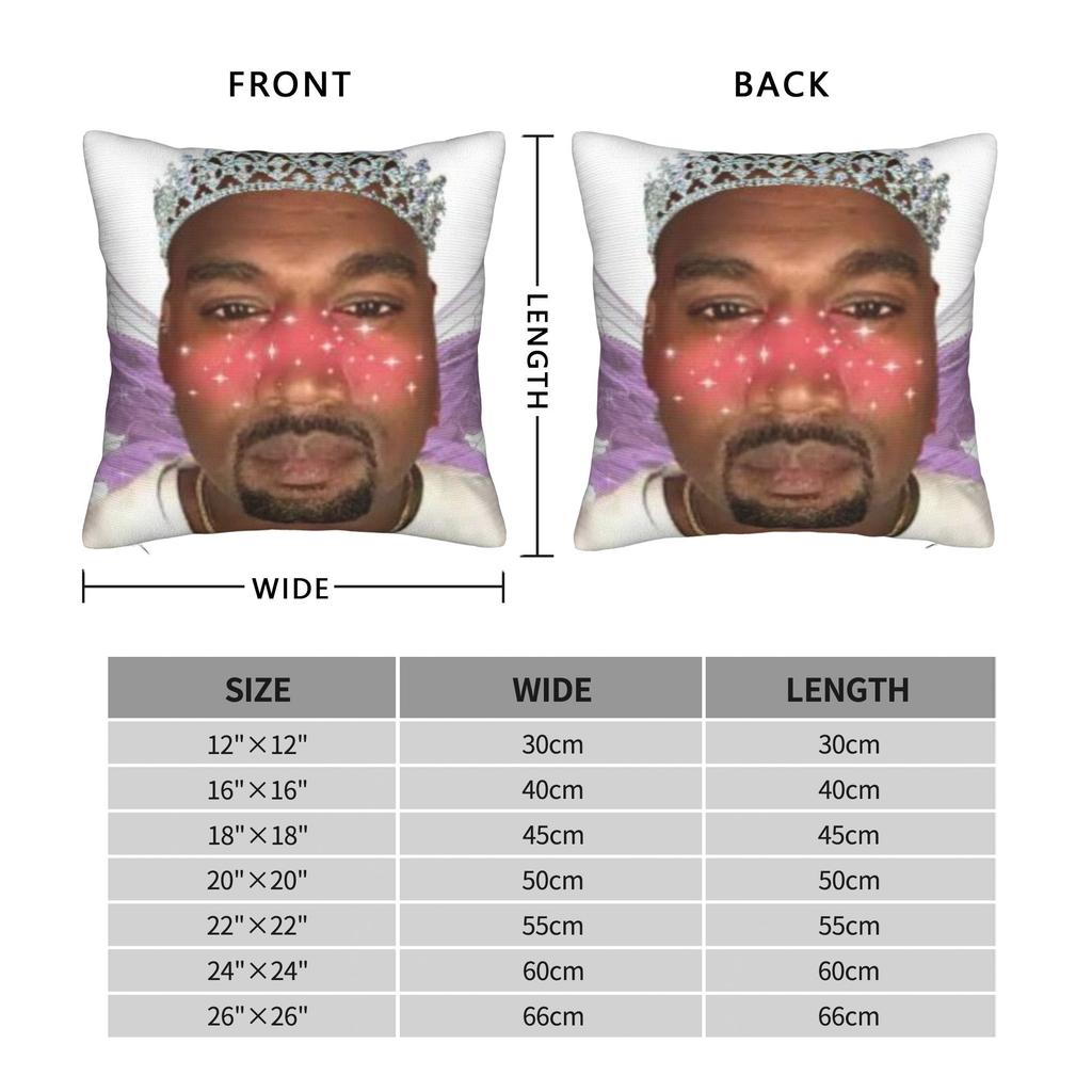 K-Kanyes W-Wests Funny Meme Pillowcase Merch Printing Cushion Cover Decoration Throw Pillow Case Cover Bed Multi Size