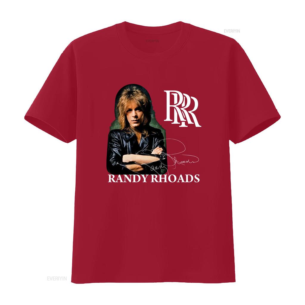 Rare Randy Rhoads Signature Black All Size T Shirt 1n437 Vintage Washed Soft Stylish Casual Designer Clothes Homme Graphic