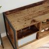 Shoe Cabinet with Storage Rustic Wood Finish 60 x 35 x 44 cm Engineered Wood