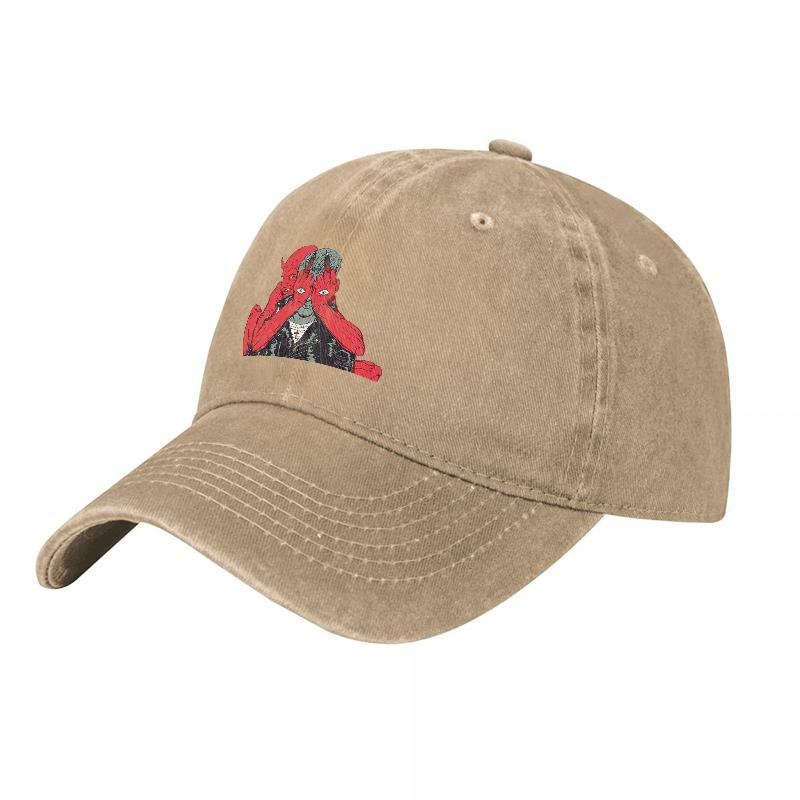 Octopus Unisex Embroidered Washed Cotton Baseball Cap Dark Gray Adjustable Fit Classic Style Unisex Hat