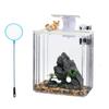 Small Aquariums Set With Integrated Noise Without Air Pumps and Energy Efficient Light For Small Space Environment