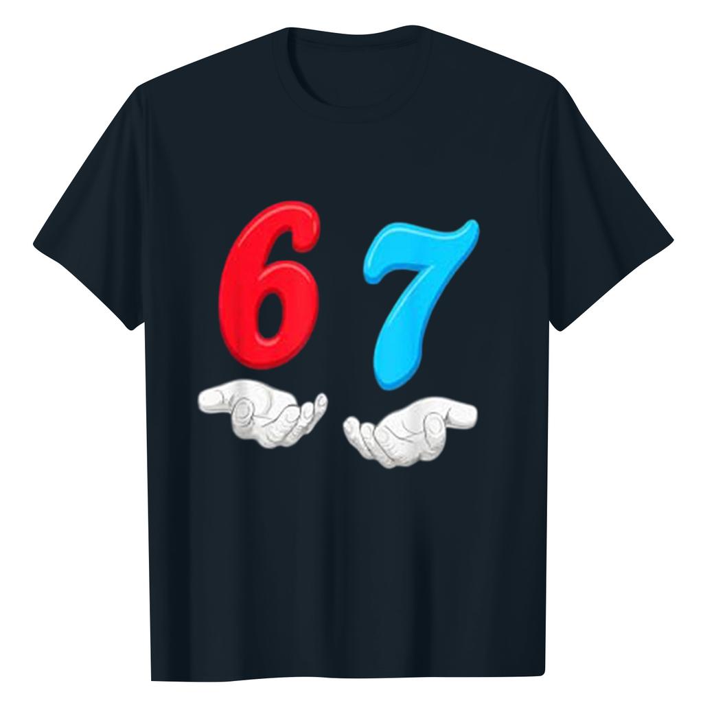 Ladies' Digital Printed Casual Round Neck Short Sleeved Top