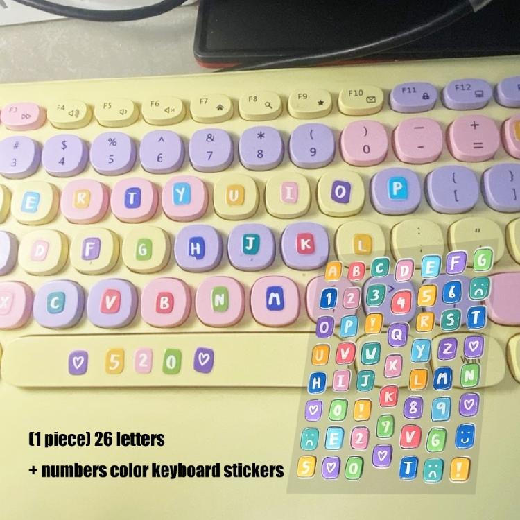 Adesivi Multicolore per Lettere Tastiera Estensori Altezza Tasti Per Bambini Che Imparano A Digitare O Lavoratori D'ufficio