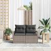 Garden Sofa with Cushions 120 X 62 X 69 Cm Poly Rattan
