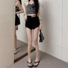 Spicy Girl Slimming Irregular A-line Skirt with Lace-up & Elastic Anti-exposure Shorts