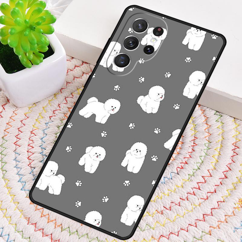 Cute Cartoon Bichon Frise Phone Case for Samsung Galaxy note 10 pro S26 Ultra S23 S24 FE S25 S21 S22 PLUS shockproof Cove