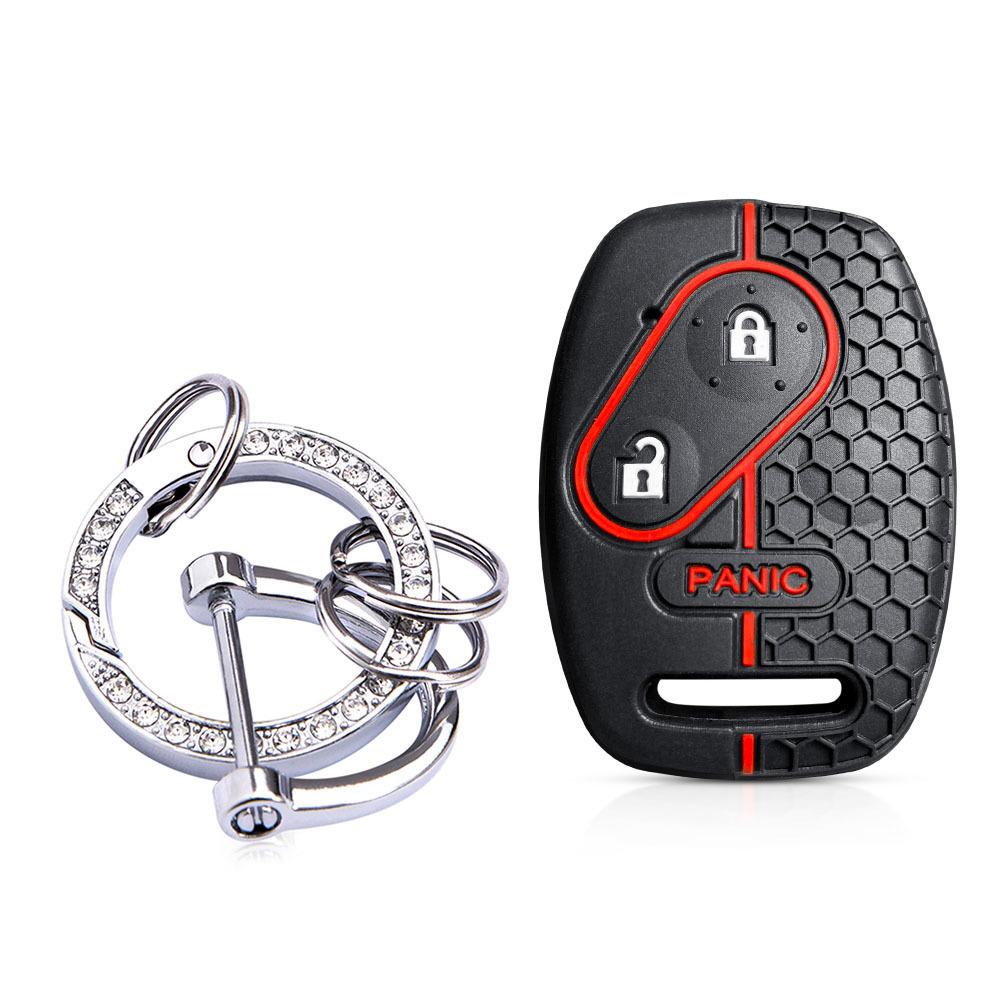 For Honda CRV SRV FRV Fit Civic Accord Jazz For Acura CSX Silicone Key Case Fob Accessories Holder Key Cover Shell