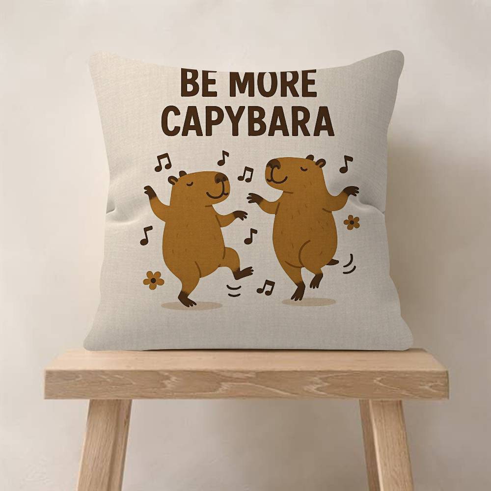 Anime CCapybara Cartoon Cute  Personalized Pillow Cover Kids Bedroom Wild Party Decor Pillowcase kid Birthday shower Gift