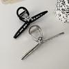 Metal Silver Matte Black Star Clip Hairpin AA-85 Stein