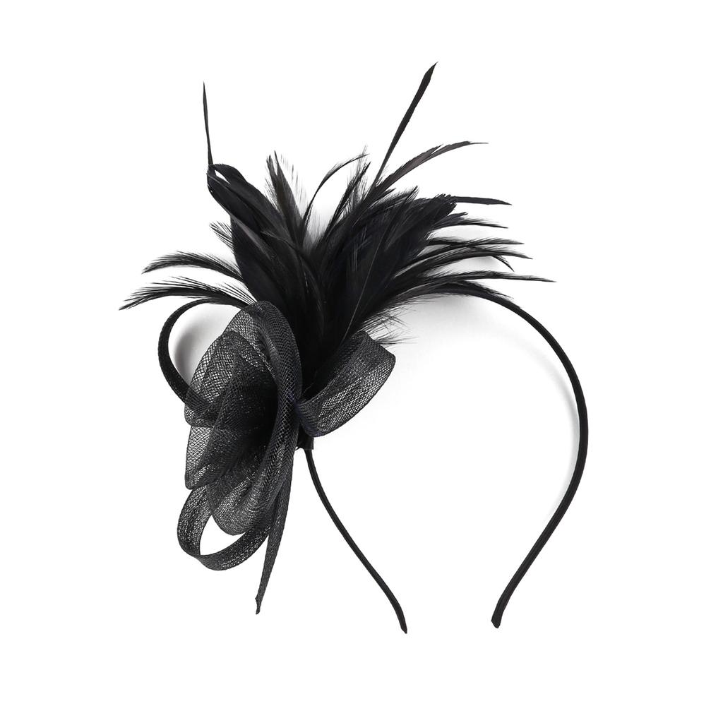 Tylová květinová čelenka do vlasů pro ženy Elegantní péřová čelenka ve stylu 20. let Protiskluzový flapper fascinátor Čelenka pro formální událost