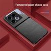 Red Leather Pattern For Infinix Note 40 4G 30i 12 G96 Smart 8 Hot 9 Play 10 11S 12 20i 50 Pro Plus 5G Tempered Glass Phone Case