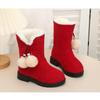 Girls' New Fleece-lined Snow Boots, Children's Cotton Shoes