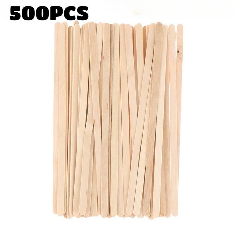 500 STuks Koffie Roerstaafjes Wegwerp Houten Koffie Roerstaafjes Warm Koude Drank Roer Drank Roerstaafjes IJs Lolly IJslolly