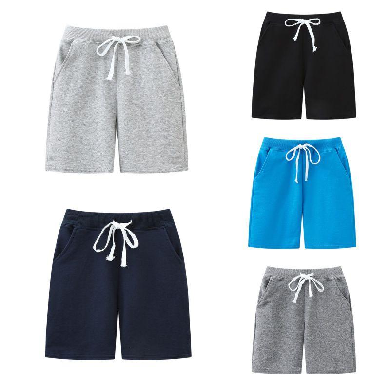 1-5 Years Kids Solid Color Casual Shorts Loose Drawstring Shorts