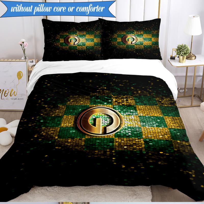 Green Bay Packers Bettwäsche-Set 3-teilig, inklusive 1 Bettbezug und 2 Kissenbezügen. Perfekt für Weihnachten, ideal für Schlafzimmer, Studentenwohnheim