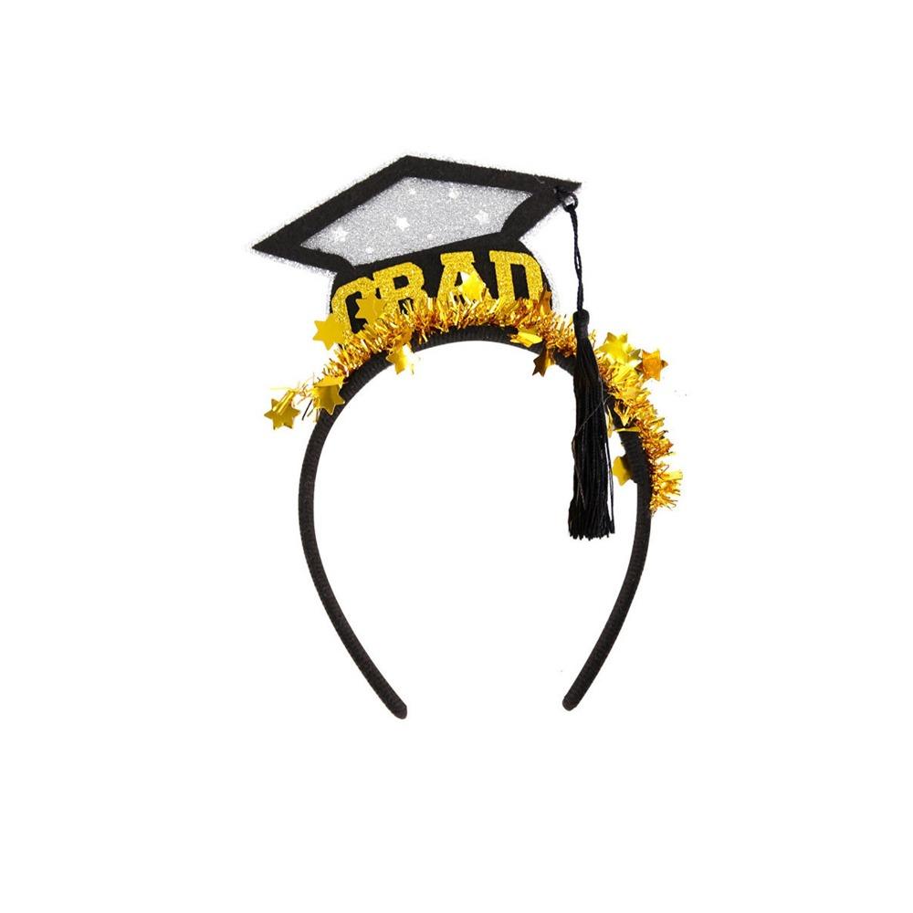 Non-slip Graduation Headband Celebrate Doctor Hat Hair Hoop Elementary School