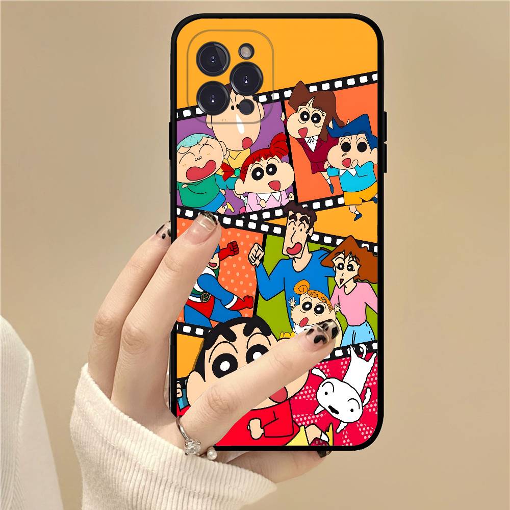 Crayons Shin-chan Phone Case For iPhone 16 15 14 11 12 13 Mini Pro XS Max Cover 6 7 8 Plus X Funda Shell