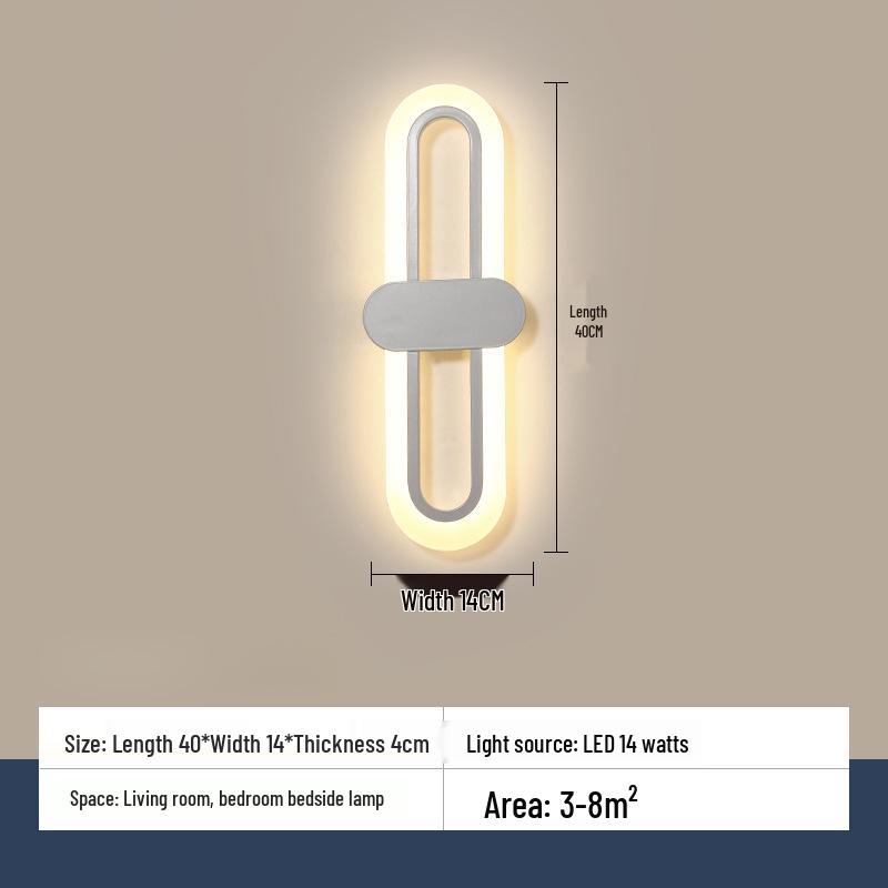 Nordic Minimalist Bedside Wall Light for Bedroom, Living Room, Stairway, or Hotel.