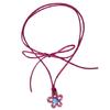Blossom Necklace Colorful Flower Choker Hollow Flower Pendant Clavicle Chain