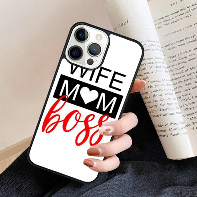 Wife Mamma Boss Phone Case Cover For iPhone 17 Air 16 15 14 Plus for Apple 16 11 12 13 Pro Max Coque