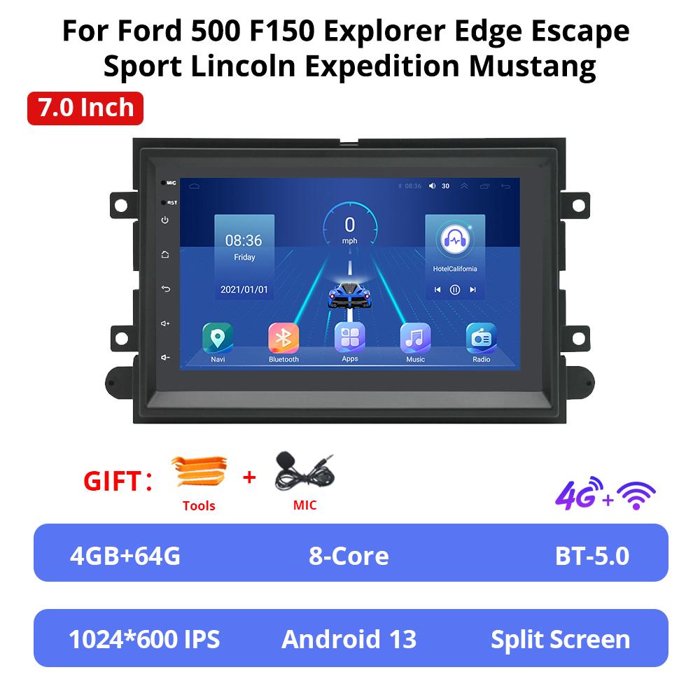NAVIGUIDE 7'' Android Carplay Car Multimeida Player For Ford F150 Explorer Edge Escape Sport Lincoln Expedition Mustang NO DVD