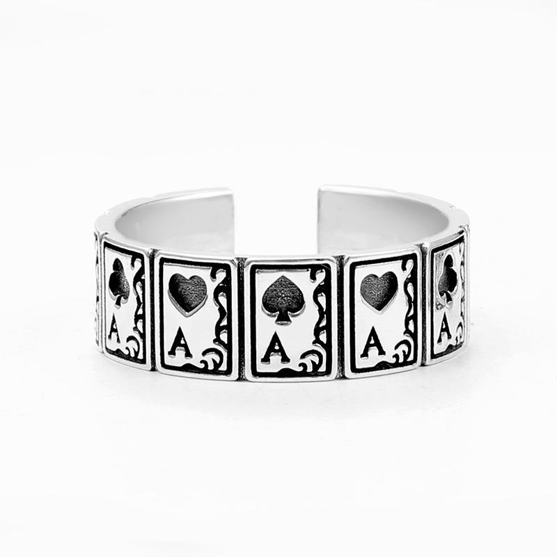 Meier Poker ring - men s trendy open finger ring