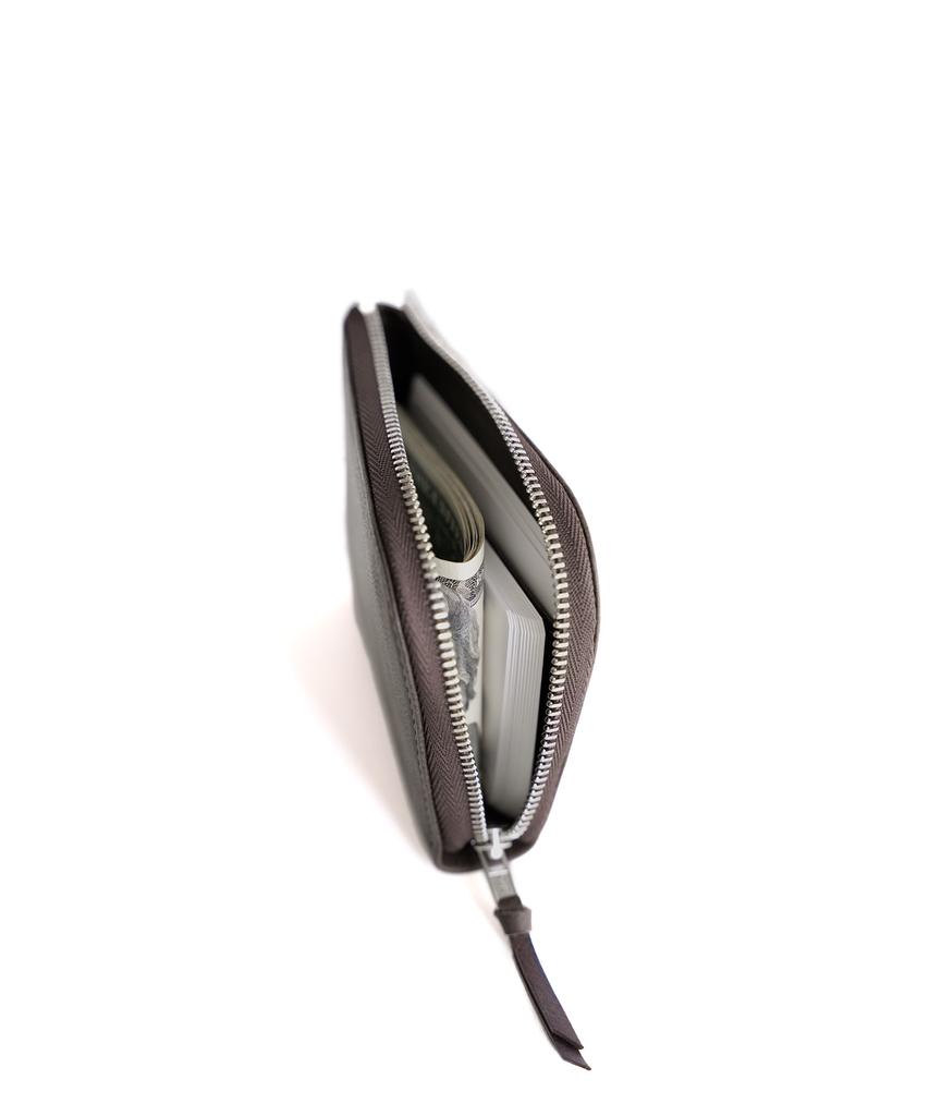 Graygray City Zipper Wallet Ink Brown