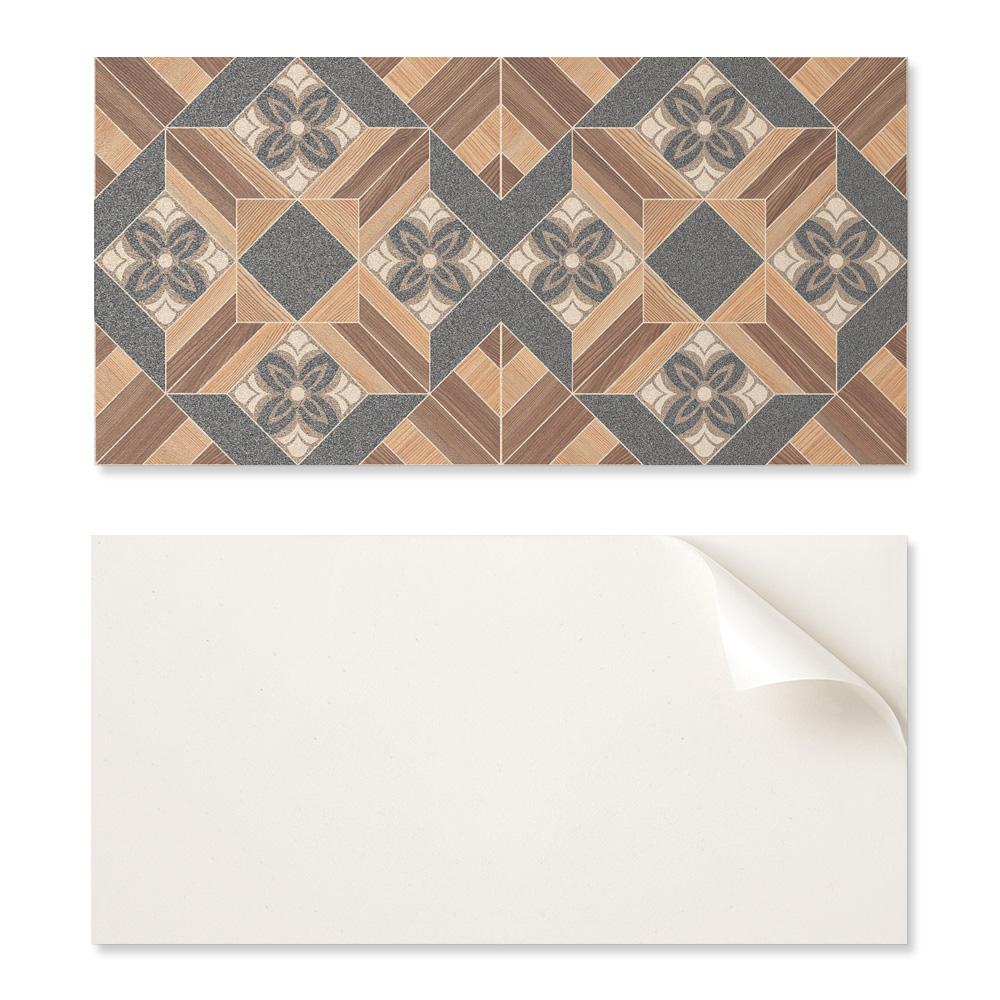 Ready-to-install Vinyl Panel with Decorative Print 100x50 Cm Floral Pattern