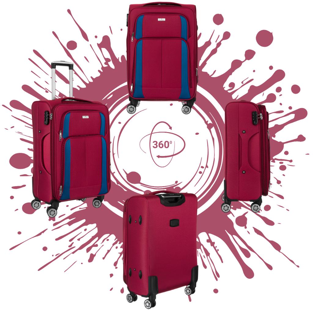 PTN 5209-L-9296 Burgundy-Navy Suitcase