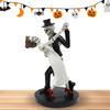 Halloween Dancing Skeleton Couple Resin Crafts Decor for Home Desktop Tabletop Spooky Party Decoration 12cm