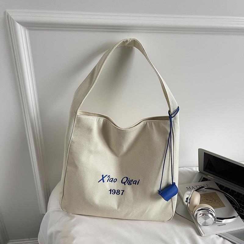 Bolsa Tote Simples, Bolsa Tote Descontraída, Bolsa de Ombro Único de Grande Capacidade