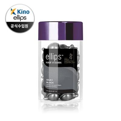 Ellips Hair Vitamin Keratin Silky Black (Fine & Dry Hair) 50 Capsules