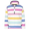 Lazy Jacks Girls Striped Quarter Zip Sweatshirt