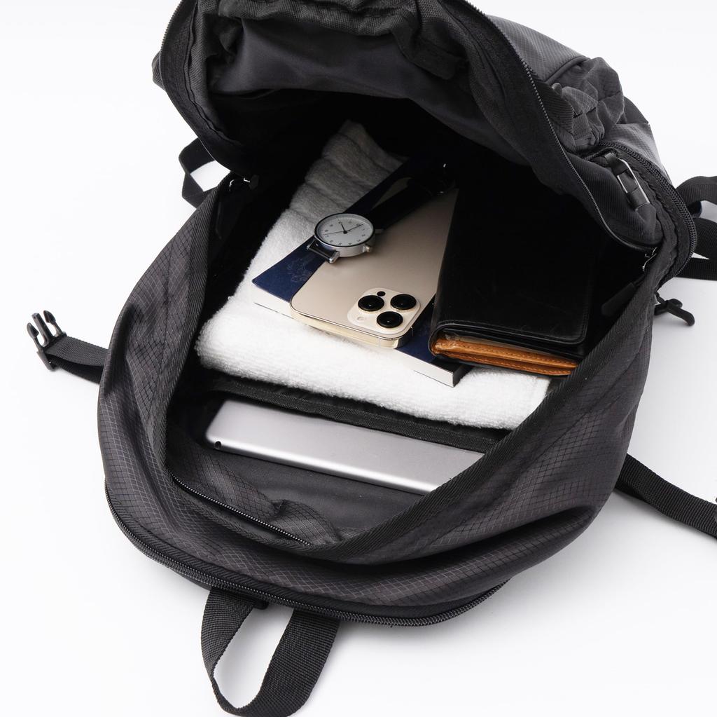 [Logospark] Backpack, L Size, Reflector, Daypack, Black, Large