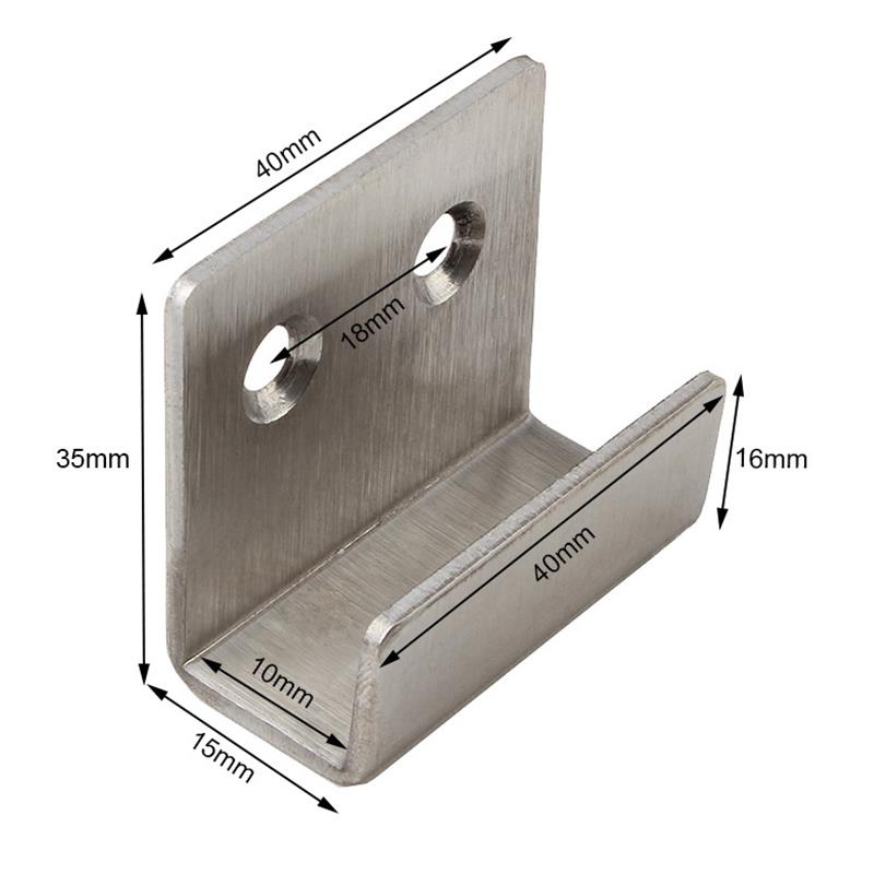 5PCS Stainless Steel Flat Hooks Hanger Ceramic Tile Billboard Display Board Holder Braces Brackets Fasteners Screws Nails