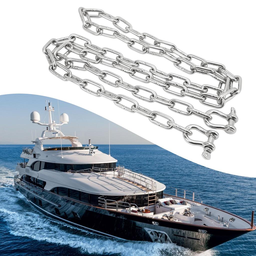 Boat Anchor Chain 2 Meters Long Easy to Install and Connect 316 Stainless Steel
