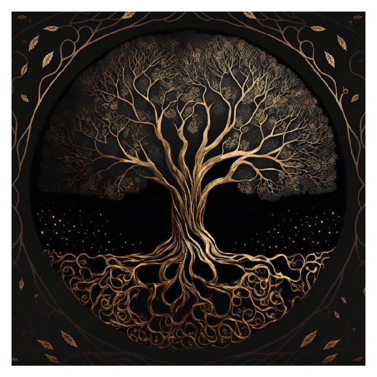 Altar Cloth Tapestry Life Tree Tablecloth Ritual Spiritual Cloth for Tarot Table