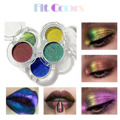 Fit Colors Optological Change Longan Shadow Powder Metal Texture Polarized Glitter Eye Shadow Sequins