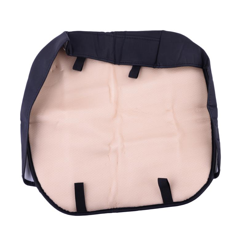 Black Universal Car Front Driver Seat Buttom Cover Cushion Protector Mat Pad PU Leather