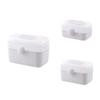 Plastic Medicine Storage Box with Lid and Handle Waterproof Container for Adults Male Female Organizer Holder