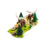 Creative MOC elk model building block set DIY assembly forest jungle red deer animal scene  desktop ornaments  Christmas toy