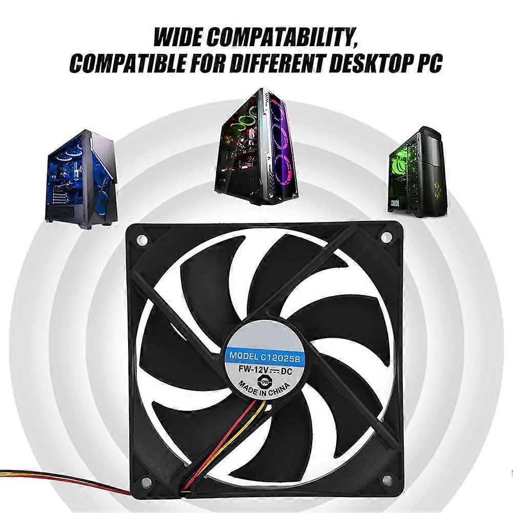 12cm PC Cooling Fan High Airflow Low Noise Chassis-Cooling Fan PC Accessories