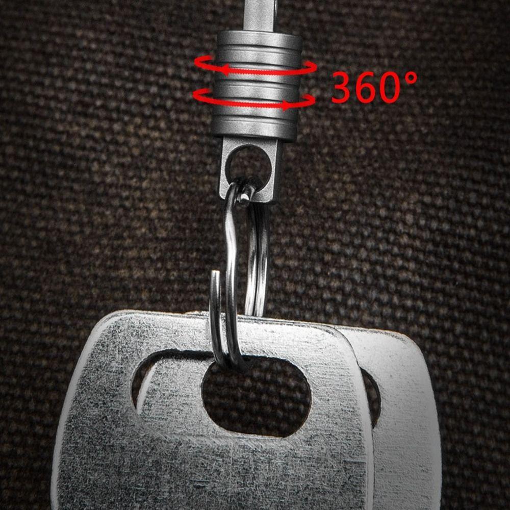 360° Rotatable Titanium Alloy Keychain Portable Keyring Keychain Accessories  Outdoor Small Tool