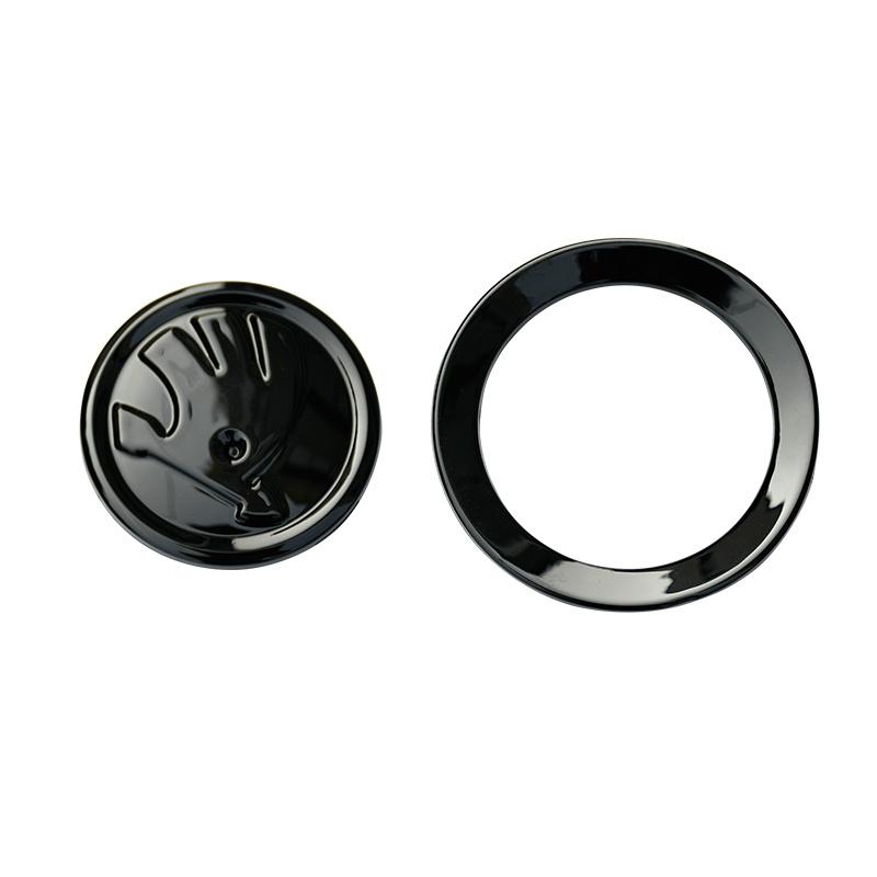 VMAD6 46mm ABS Steering Wheel Logo Emblem Protective Cover Dustproof Oil Resistant Car Central Decoration Badge For Skoda Superb Fabia