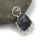 Natural Russian Charoite Gemstone 925 Sterling Silver Jewelry  Pendant 1.84" AJP-164
