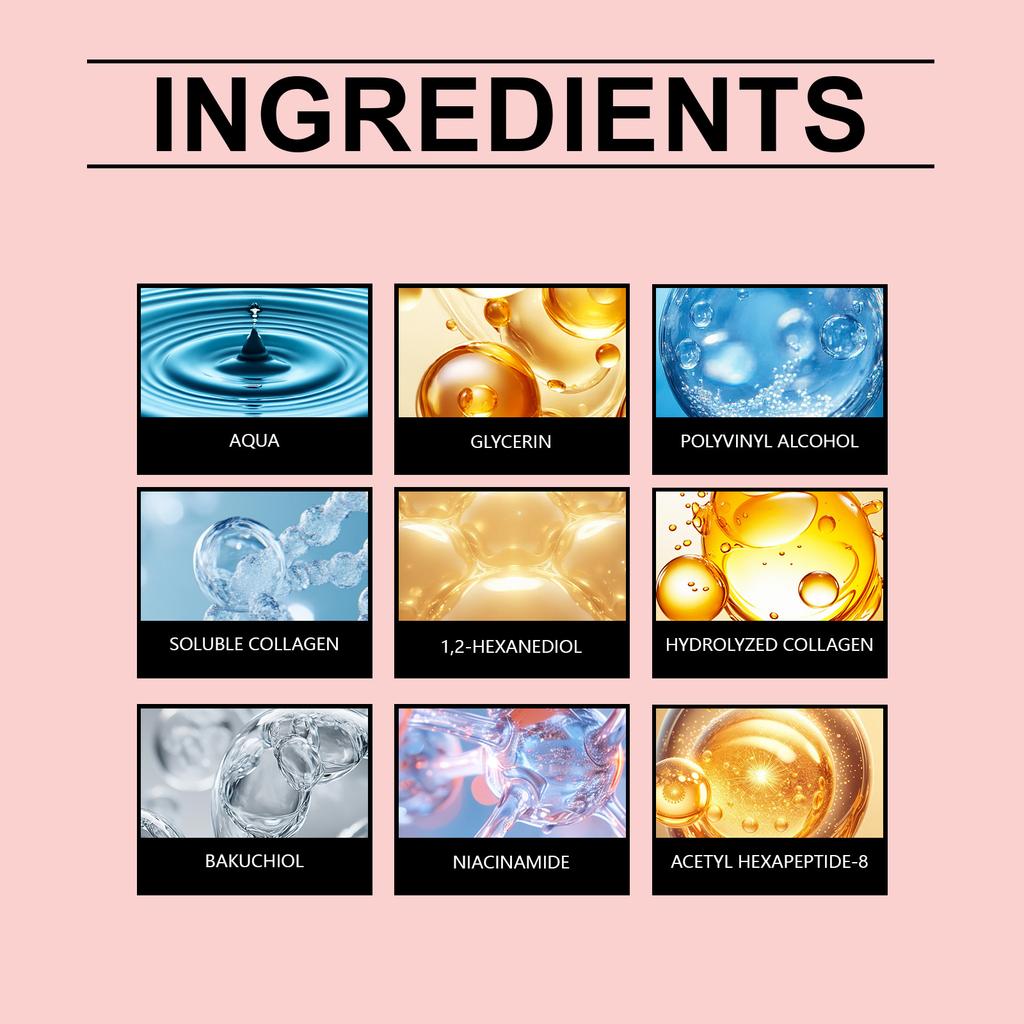 Collagen Night Mask, Peeling Mask, Hydrolyzed Collagen, Glassy Skin, Hydrating And Moisturizing