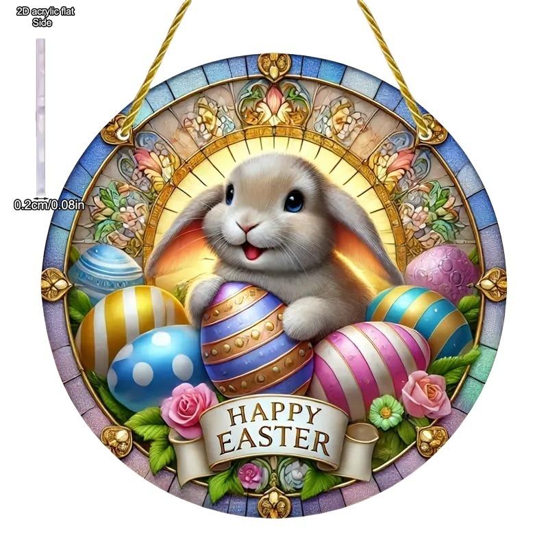 Prinzător de Paște, Decorațiune Rotundă Acrilică Suspendată, Decor Inovator pentru Casă, Perfect Durabil pentru Dormitor, Magazin, Birou, Bucătărie