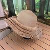Ins Internet celebrity new three-layer rough edge spring summer women's sunscreen straw hat travel outdoor visor fashionable bucket hat
