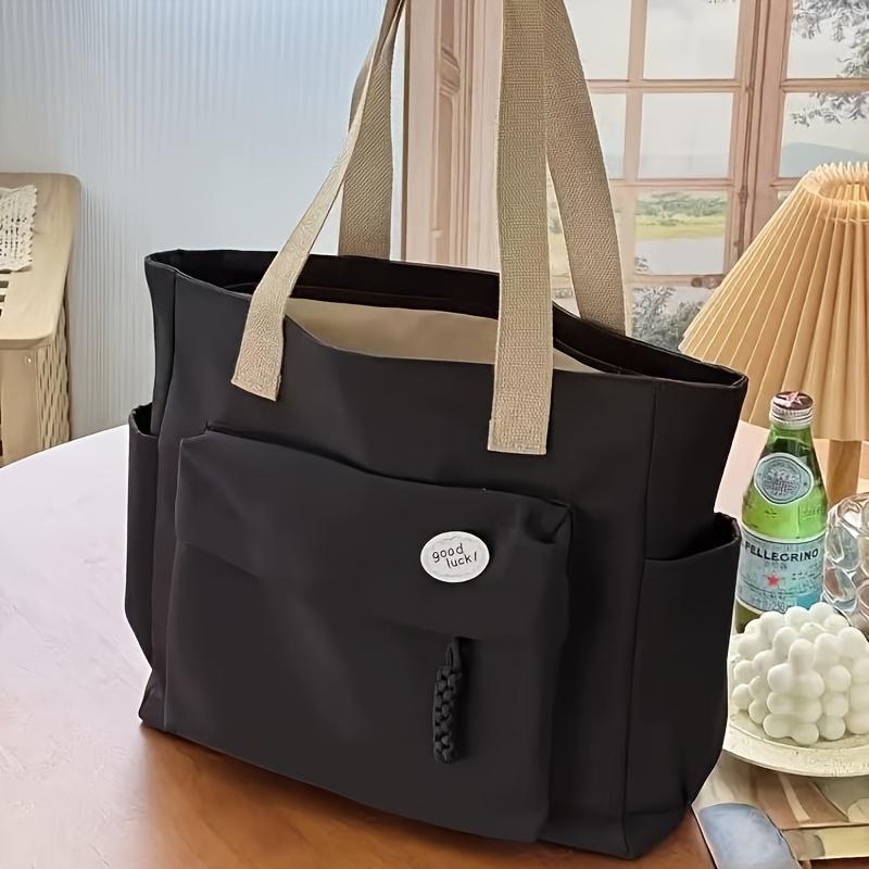

Knot Design Tote Bag- Perfect for Casual Outings, Students, and Carrying Books While Traveling чорний
