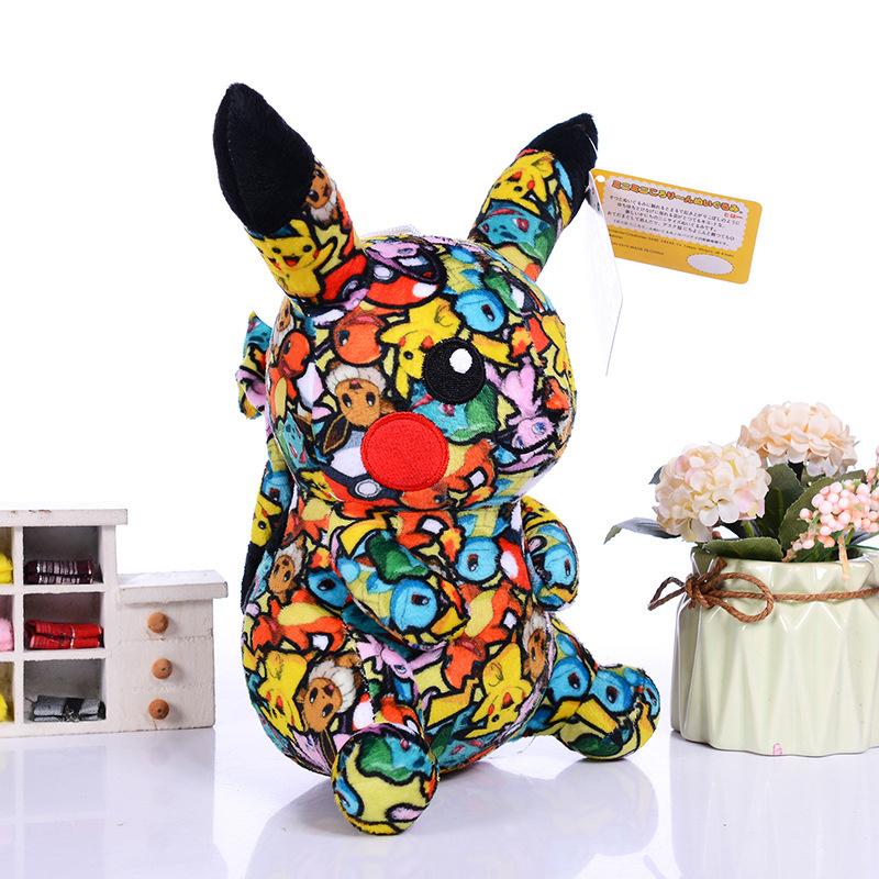 Pokemon Dark Lightning Graffiti Pikachu Pichu Cute Cartoon Anime Figure Stuffed Plush Dolls Pendant Toys Girl Kids Xmas Gifts